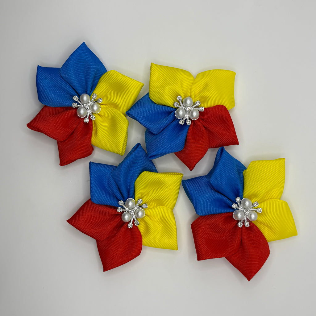 Broșă Floare - Model Tricolor 🇹🇩