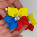Broșă Floare - Model Tricolor 🇹🇩