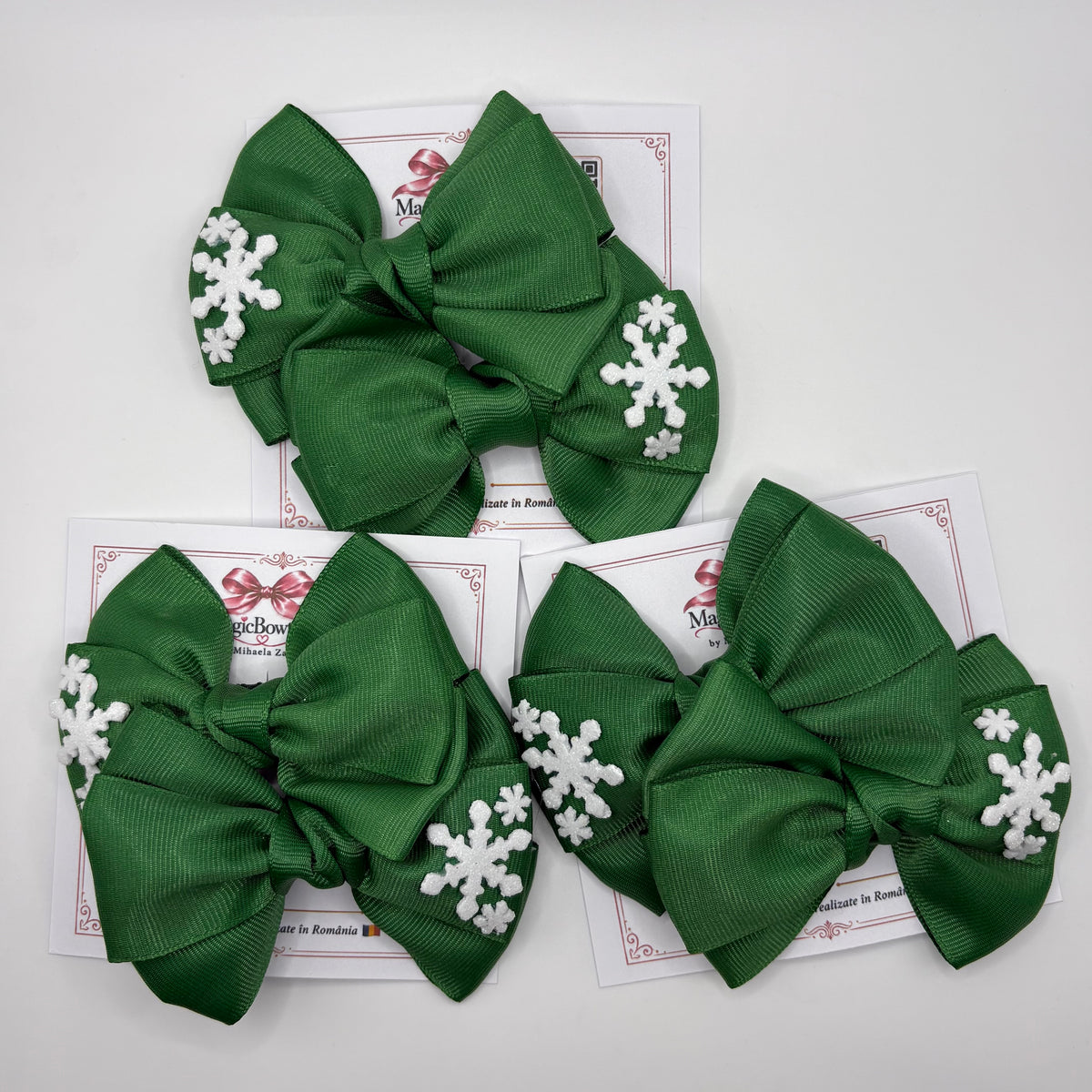 Set 2 Accesorii de păr - Fulgi de nea ❄️